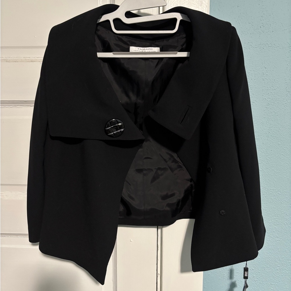 NWT Black Women's Caped Style Jacket by Tahari
